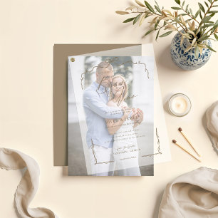 Elegante Beige Hand Drawn Bow & Ribbon Wedding