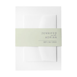 Elegante Beige Minimal Moderne Einladung Bauchband Einladungsbanderole