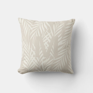 Elegante beige Palmwedel Personalisiert Kissen