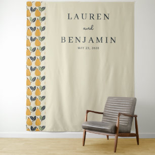 Elegante beige Perlen-Illustration Wandteppich