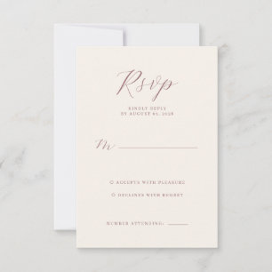Elegante Beige-RSVP-Karte RSVP Karte