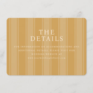 Elegante Beige Streifen Begleitkarte