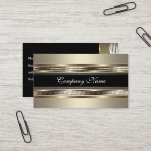 Elegante Beige und Black Business Card Visitenkarte