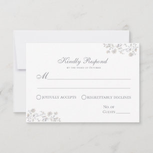 Elegante Beige Vintage Antwortkarte RSVP Karte