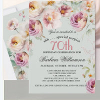 Elegante bemalte florale Überraschung zum 70. Gebu