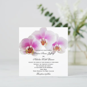 Elegante bemalte Orchideen Hochzeit Einladung