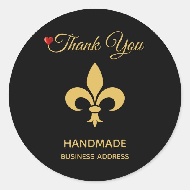 Elegante benutzerdefinierte Blume und Handmade-Tex Runder Aufkleber (Vorderseite)