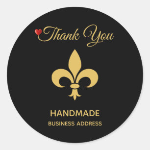 Elegante benutzerdefinierte Blume und Handmade-Tex Runder Aufkleber