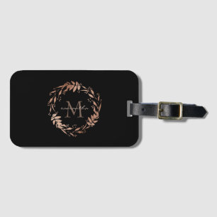 Elegante benutzerdefinierte Chic-Rose Gold Black M Gepäckanhänger