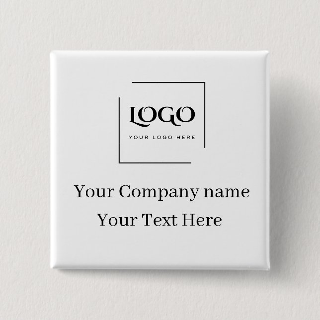 Elegante benutzerdefinierte Logo-Vorlage Button (Vorderseite)