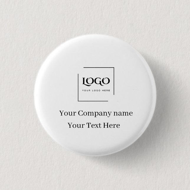 Elegante benutzerdefinierte Logo-Vorlage Button (Vorderseite)