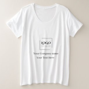 Elegante benutzerdefinierte Logo-Vorlage Große Größe T-Shirt