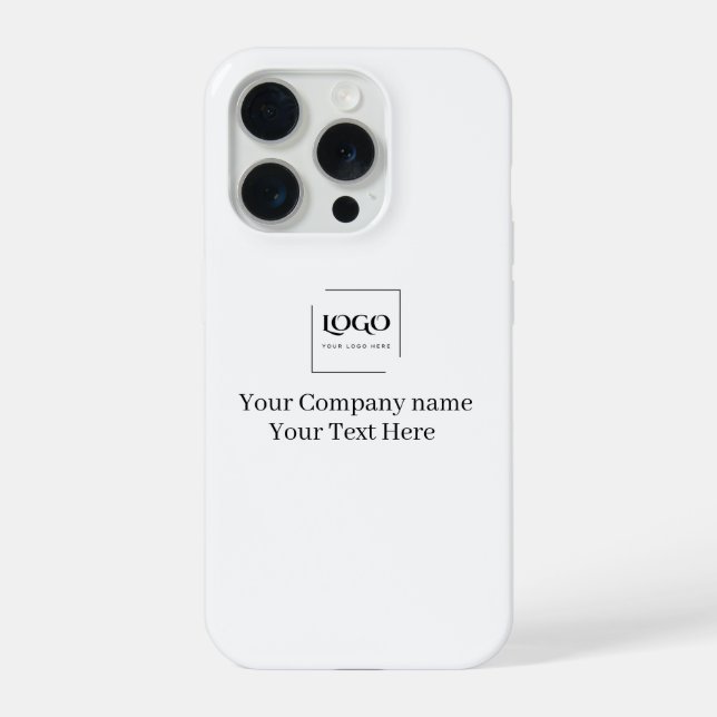 Elegante benutzerdefinierte Logo-Vorlage iPhone Hülle (Rückseite)