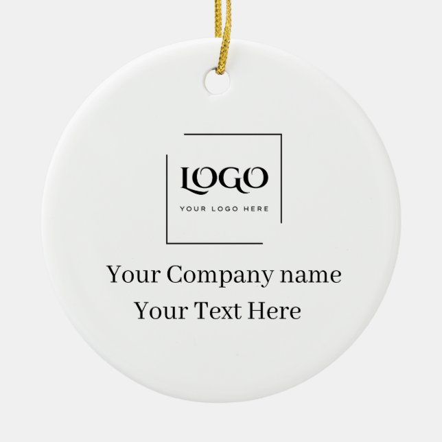 Elegante benutzerdefinierte Logo-Vorlage Keramik Ornament (Vorne)