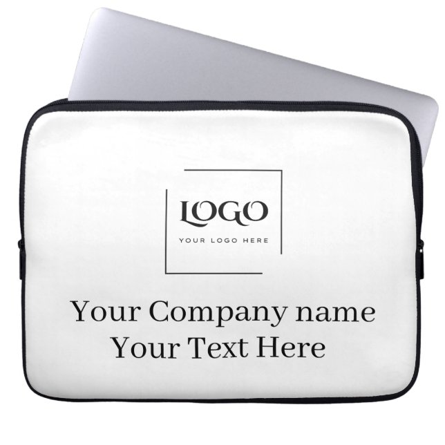 Elegante benutzerdefinierte Logo-Vorlage Laptopschutzhülle (Vorderseite)
