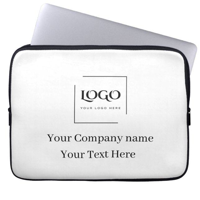 Elegante benutzerdefinierte Logo-Vorlage Laptopschutzhülle (Vorderseite)