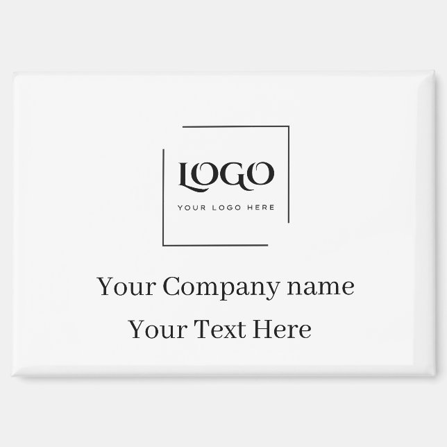 Elegante benutzerdefinierte Logo-Vorlage Magnet (Vorderseite)