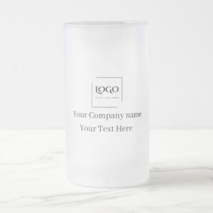 Elegante benutzerdefinierte Logo-Vorlage Mattglas Bierglas