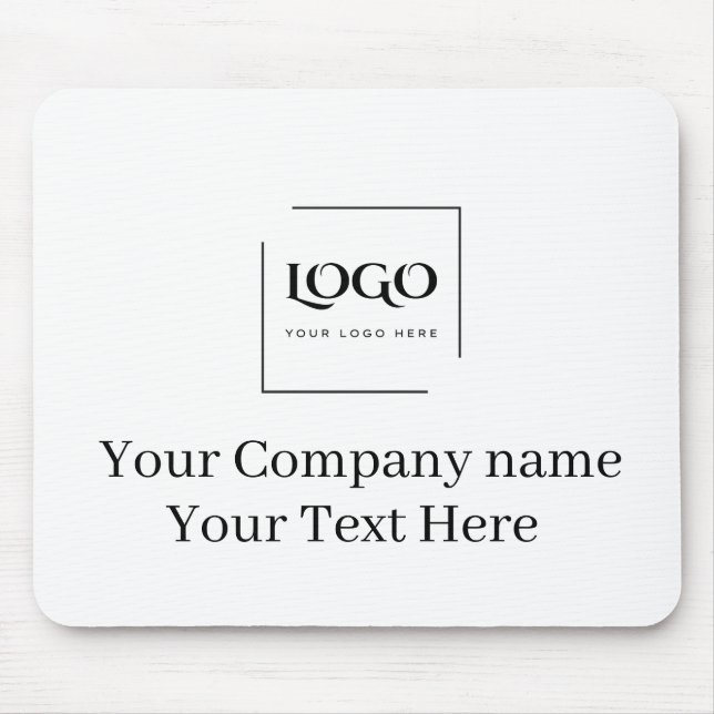 Elegante benutzerdefinierte Logo-Vorlage Mousepad (Vorne)