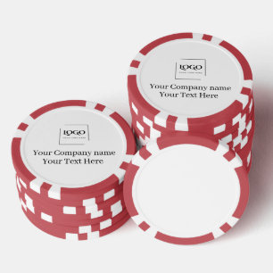 Elegante benutzerdefinierte Logo-Vorlage Pokerchips