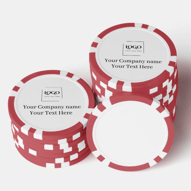 Elegante benutzerdefinierte Logo-Vorlage Pokerchips (Stapel)