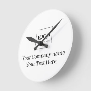 Elegante benutzerdefinierte Logo-Vorlage Runde Wanduhr