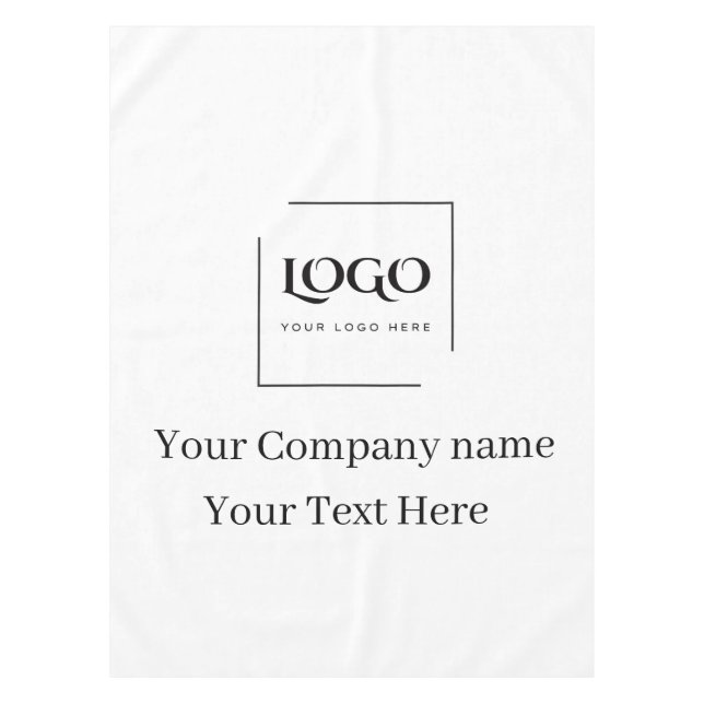 Elegante benutzerdefinierte Logo-Vorlage Tischdecke (Vorderseite)