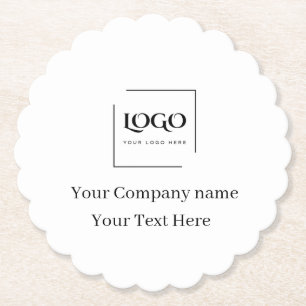 Elegante benutzerdefinierte Logo-Vorlage Untersetzer