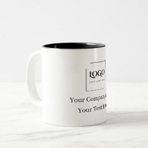 Elegante benutzerdefinierte Logo-Vorlage Zweifarbige Tasse
