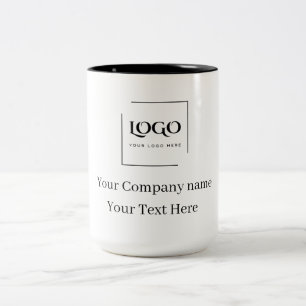 Elegante benutzerdefinierte Logo-Vorlage Zweifarbige Tasse