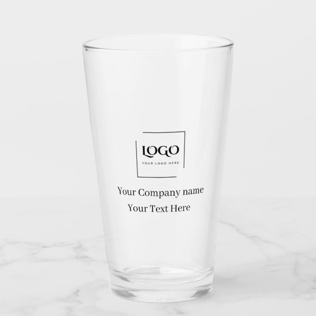 Elegante benutzerdefinierte Logovorlage Glas (Vorderseite)