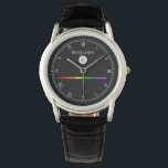 Elegante benutzerdefinierte Monogram Gay LGBT Watc Armbanduhr<br><div class="desc">Ein schönes elegantes Monogramm schwarz-weiß,  mit einer LGBT Regenbogenstreifen-Uhr mit einem Platz für den Namen Ihres Geschenkempfängers und dem Anfangsnamen des Geschenkempfängers. Ein großartiges Geschenk für alle,  die schwul,  lesbisch,  transexual oder ein stolzes Mitglied der LGBT-Gemeinschaft sind.</div>