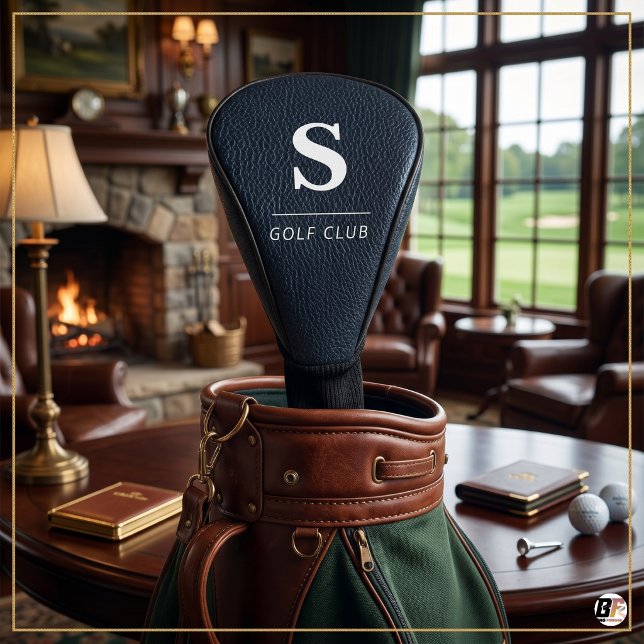 Elegante benutzerdefinierte Monogramm-Initial-Kuns Golf Headcover (#sports&activities)