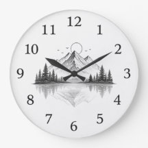 Elegante Berg-Natur-Uhr 