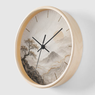 Elegante Berglandschaft Wanduhr - Natur