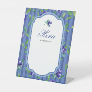Elegante Berry Sweet Menu Kinderdusche Sockelschild