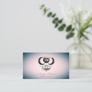 Elegante Beruflich Blue Lotus Visitenkarte