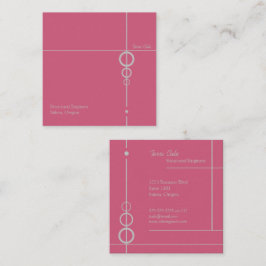 Elegante Beruflich Square Business Card Quadratische Visitenkarte