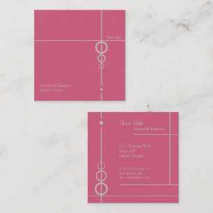 Elegante Beruflich Square Business Card Quadratische Visitenkarte