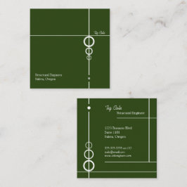 Elegante Beruflich Square Business Card Quadratische Visitenkarte