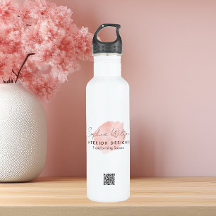 Elegante Berufliche Aquarellzeichnung Edelstahlflasche