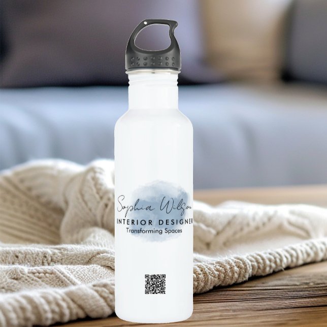 Elegante Berufliche Aquarellzeichnung Edelstahlflasche (Von Creator hochgeladen)