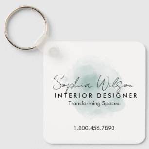 Elegante Berufliche Aquarellzeichnung Schlüsselanhänger