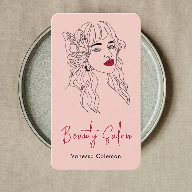 Elegante Berufliche Beauty Salon Business Card Visitenkarte (Von Creator hochgeladen)