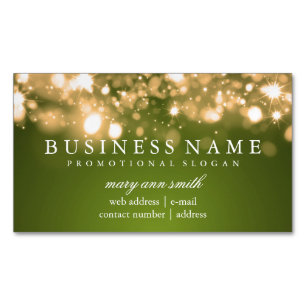 Elegante berufliche Goldschein-Lichter Magnetische Visitenkarte