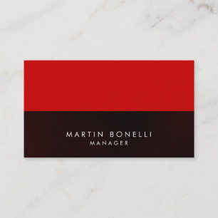 Elegante Berufliche Gray Red Stripe Business Card Visitenkarte
