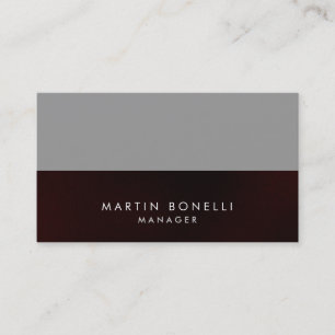 Elegante Berufliche Gray Red Stripe Business Card Visitenkarte