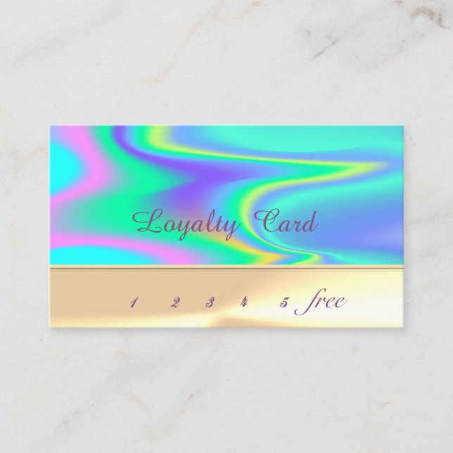 Elegante Berufliche Holographic Loyalty Card Treuekarte (Vorderseite)