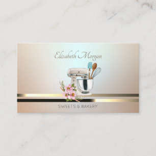 Elegante Berufliche Luminouse Floral Mixer Tools Visitenkarte