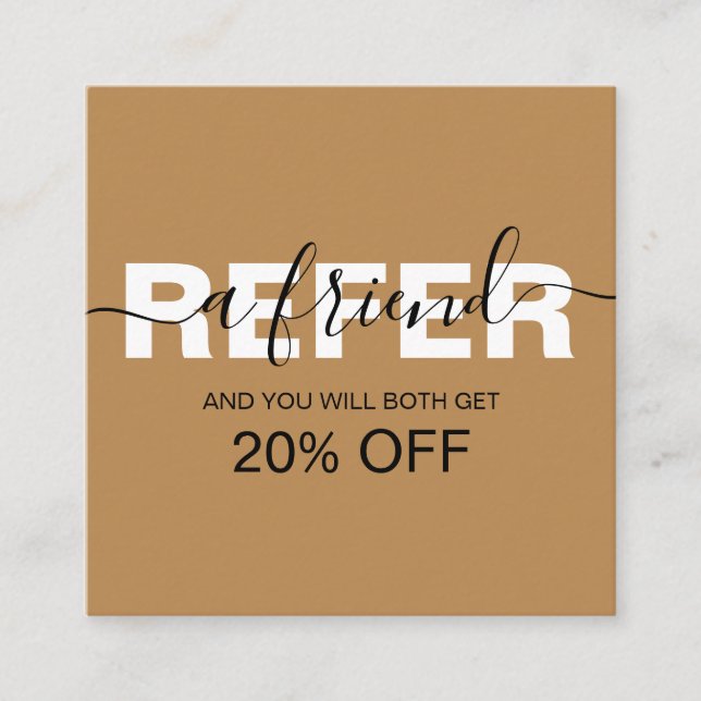 Elegante Berufliche Orange Terracotta auf dem Mont Empfehlungskarte (Vorderseite)